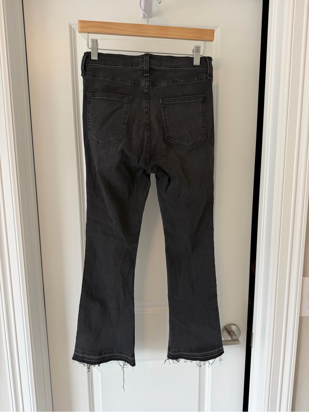 Veronica Beard Black Studded Wide-Leg Jeans - Picture 3 of 5
